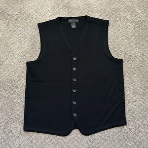 The Men's Store Bloomingdale's Merino Wool Sweater Vest Black M - 100% Exclusive